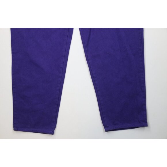 Deadstock Vintage 90s Streetwear Mens 42x34 Baggy Fit Skateboard Jeans Purple - Picture 4 of 15